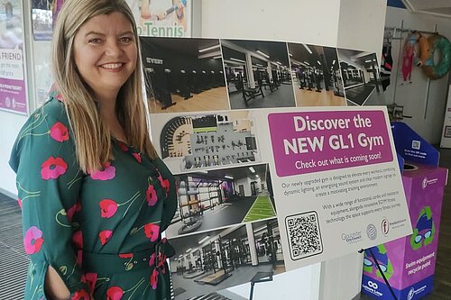 Cllr Caroline Courtney, Gloucester Liberal Democrat spokesperson for Culture and Leisure, pictured at GL1 Leisure Centre as work begins on the £8 million refurbishment
