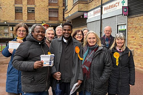 Lib Dem campaigners in West Thamesmead