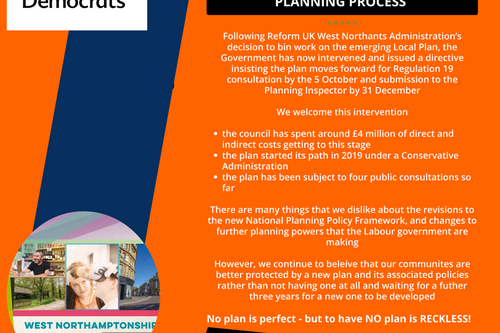 Statement on local plan