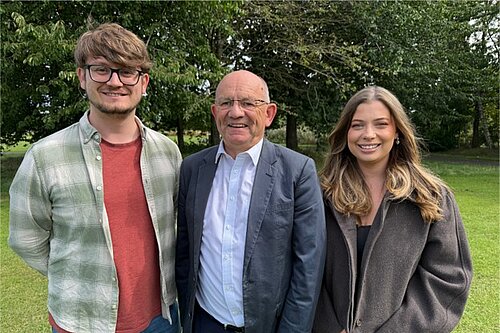 Ed, Robert and Eloise at Gyle Park