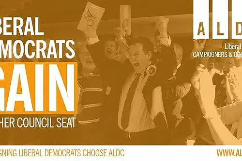Lib Dems seat gain poster