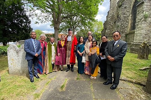 Representatives of the Nepalese Community with the Mayor of Maidstone at All Saints Church 2026