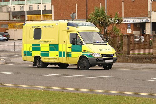 An ambulance.